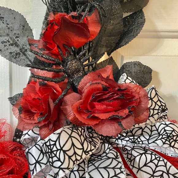 Red Rose Fancy Witch Hat for Halloween! - Picture 4 of 6